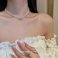 ราคา สร้อยคอมุกที่สง่างาม17กิโลเมตรสำหรับผู้หญิงคริสตัลรูปหัวใจเครื่องประดับสร้อยคอโช้คเกอร์ Camellia (21500468622)