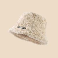 ราคา Korean Style Bucket Hat Womens Plush Bucket Hat Korean Fashion Sunscreen Cap Small Letter Mark Bucket Hat Plush Thicken Warm Fisherman Hat (20882296003)
