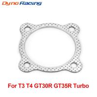 ราคา 1ชิ้น GT30R T4 T3เต้าเสียบเทอร์โบ GT35R ปะเก็น3 4สลักเกลียวปล่อย (20383460920)