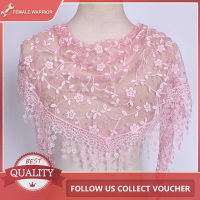 ราคา Female Warrior ผ้าคลุมไหล่แฟชั่นสำหรับผู้หญิง1ชิ้นผ้าคลุมไหล่ลูกไม้ลายดอกไม้ (20825364974)