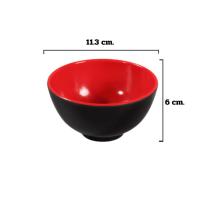 ราคา พร้อมส่งในไทย จาน ชาม ช้อน สีแดงดำสไตล์ญี่ปุ่น พลาสติก ชุดชาบูดำแดง ช้อนดำแดง (21533823269)