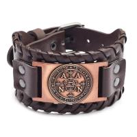 ราคา ZJH สร้อยข้อมือแนวพังก์ของผู้ชายกำไลข้อมือย้อนยุคแบบ All In One กำไลข้อมือหนังแถบรัดข้อมือของผู้ชาย (19367014809)
