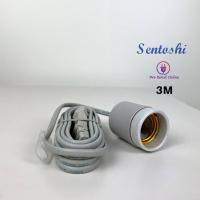 ราคา สายไฟพร้อมขั้วเกลียว E27 ขั้วกระเบื้อง สายยาว 3 เมตร 5 เมตร sentishi เชนโตชิ (10728679643)