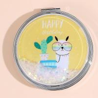 ราคา ซื้อ3ส่งฟรี กระจกแต่งหน้า มี2ด้าน พับได้ ซูมได้ กลิตเตอร์เนื้อเหลว ทรงกลมพับได้ foldable makeup mirror (17445622647)