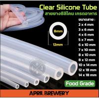 ราคา Silicone Tube Food Grade Beer Line สายยางซิลิโคน แบบใส ท่อซิลิโคน สายเบียร์ เกรดอาหาร ทนต่ออุณหภูมิร้อน เย็น 4 18มม (21588631546)