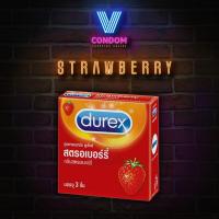 ราคา ถุงยางอนามัย ดูเร็กซ์ DUREX รุ่น STRAWBERRY ขนาด 52 5 มม 10 กล่อง (10182486510)