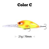 ราคา ปลั๊กดำลึก ขนาด 7cm น้ำหนัก 21 กรัม เหยื่อปลั๊ก เหยื่อปลั๊กดำลึก ร้าน What the fish รุ่น R132 (21625214543)