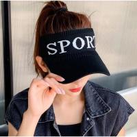 ราคา W0139 หมวกกันแดด หมวกแก๊ป หมวกครึ่งใบ สกีนลายSPORT ผ้ายืดได้ ระบายอากาศ ป้องกันแสง UV (21544095706)