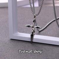 ราคา สร้อยคอไม้กางเขน สีดำสะท้อนแสง คอลเลกชันสร้อยคอไม้กางเขนที่ทันสมัย วัสดุเหล็กไทเทเนียมจะไม่ลอกหรือเปลี่ยนเป็นสีดำ (21554024560)