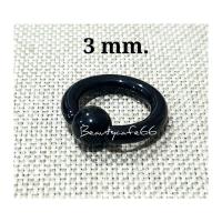 ราคา 1 ชิ้น จิวห่วงบอลสปริง พลาสติก น้ำหนักเบา สีดำ จิวห่วง จิวหู จิวบอล Plastic จิวห่วง (21046526341)