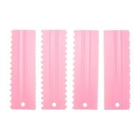 ราคา พร้อมส่ง ชุดแผ่นปาดเค้ก 4 ชิ้น 8 ลาย Scraper Smoother เซ็ตหวีตกแต่งเค้ก ที่ปาดเค้ก มีดปาดเค้ก ที่ปาดครีม (18418983772)