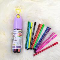 ราคา สีเมจิก ปากกาเมจิก ดินสอสอสี 12 สี วาดเขียน ไฮไลต์ ระบายสี บรรจุกระปุกละ 12 ด้าม 12 สี (19578135766)
