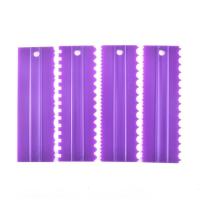 ราคา พร้อมส่ง ชุดแผ่นปาดเค้ก 4 ชิ้น 8 ลาย Scraper Smoother เซ็ตหวีตกแต่งเค้ก ที่ปาดเค้ก มีดปาดเค้ก ที่ปาดครีม (20804722500)