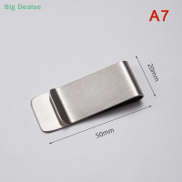 ราคา Big Dealse ที่หนีบธนบัตรโลหะสแตนเลสแบบเรียบง่ายสำหรับผู้ชายผู้หญิง (20517742801)
