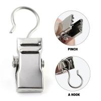 ราคา คลิปหนีบตะขอผ้าม่านสแตนเลสอเนกประสงค์อุปกรณ์เสริมหน้าต่างคลิปตะขอผ้าม่านม่านประตูฝักบัวรับน้ำหนักได้มาก (21001297108)