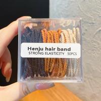 ราคา Korean New Simple Hair Tie Set High Elasticity Rubber Band Women Ponytail Hair Rope Ponytail Set with Box (19655281270)