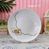 ราคา พร้อมส่ง 007 No Box Sanrio Gudetama ไข่ขี้เกียจ ลิขสิทธิ์แท้ 100 จากญี่ปุ่น จานแบ่ง จานขนม เซรามิค ขนาด 6 นิ้ว (21668816840)