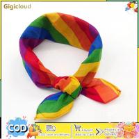 ราคา 100 Pieces Rainbow Pride Bandana Gay Pride LGBTQ Headband Square Scarf For Party Decor Celebration Supplies (21632044110)