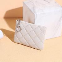 ราคา กระเป๋าสตางค์กระเป๋าสตางค์สั้นสั้นสำหรับผู้หญิงกระเป๋า Dompet Koin กระเป๋าสตางค์ใส่นามบัตรหนัง PU มีซิปกระเป๋าคลัทช์พวงกุญแจแฟชั่น (19689973507)
