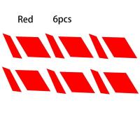 ราคา SENSET 6pcs ใหม่ ปฏิบัติ สะท้อนแสง สติกเกอร์ขอบล้อ สติกเกอร์ยาง แหวนขอบล้อ รูปลอกล้อรถ (21391206012)