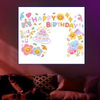 ราคา เครื่องฉายภาพปาร์ตี้ มินิโปรเจคเตอร์ โปรเจคเตอร์วันเกิด Happy Birthday (21332626041)