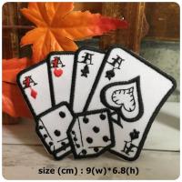 ราคา ไพ่ คาสิโน กะโหลก ตัวรีดติดเสื้อ อาร์มรีด อาร์มปัก ตกแต่งเสื้อผ้า หมวก กระเป๋า แจ๊คเก็ตยีนส์ Hipster Embroidered Iron on Patch (19370781618)