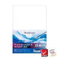 ราคา Renaissance บอร์ดกระดาษสีน้ำ กระดาษร้อยปอนด์ 200 แกรม ผิวหยาบ ขนาด A3 A4 A5 จำนวน 1 แผ่น (21547976534)