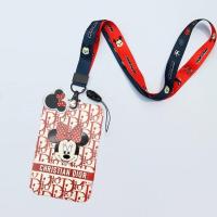 ราคา เชือกยาวคู่กระเป๋าเก็บบัตรพร้อมจี้บัตรนักเรียนเคสป้องกันการ์ด IC มิกกี้เมาส์แบบเรียบง่าย Relief พิมพ์ลายเป็ดโดนัลด์ (18720792456)