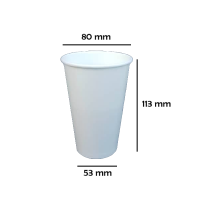 ราคา 50ใบ แก้วกระดาษเย็น 6 5oz 8oz 12oz 16oz 22oz แก้วกาแฟ มีหูจับ ไม่มีหูจับ สีขาว (21620394871)