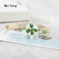 ราคา MeiYang ใหม่ Boho VINTAGE สร้อยข้อมือทำมือเสน่ห์ Real ดอกไม้แห้งลูกบอลแก้วปรับสร้อยข้อมือกำไลข้อมือสำหรับแฟชั่นสำหรับผู้หญิง (413018452)
