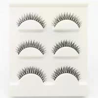 ราคา 3D ขนตาปลอม ขนตาปลอมธรรมชาติ ขนตา ขนมิงค์ แบบธรรมชาติ 3 คู่ Eyelashes (21007550188)