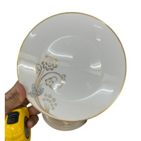 ราคา จาน จานเซรามิค จานข้าว ขอบทองสวยๆ จานชามราคาถูกๆ จานสวยๆ จานกระเบื้อง จานราคาถูก (21395460567)