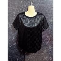 ราคา เสื้อแขนสั้น สีดำ ผ้าไหมซาติน สวย อก40 ยาว24 มือ2 สภาพใหม่ (21738118781)