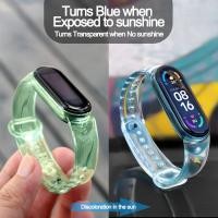 ราคา สายรัดสำหรับ Xiaomi Mi Band 6 5 4 3สร้อยข้อมือแสงใสสำหรับ Xiaomi Mi Band 6 5 4 3สีลอกลายที่ข้อมือสายอะไหล่สำหรับ MI 6 5สายรัดข้อมืออัจฉริยะ (21585006387)