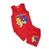 ราคา ชุดเซ็ตเด็ก ชุดเสื้อกล้าม กางเกงขาสั้น ผ้ามัน สีสะท้อนแสง ลายการ์ตูน ไซส์ S สำหรับเด็ก 9 เดือน 2 ขวบ STR0015 (21130148126)