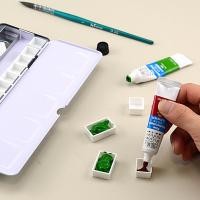 ราคา WENQI 6 12 24 36 48Pcs Empty Full Pan ศิลปินถาดครึ่งสีขาวรูปวาดสีน้ำ Grid อุปกรณ์จิตรกรรมสี Palette อุปกรณ์ศิลปะ (7647161616)