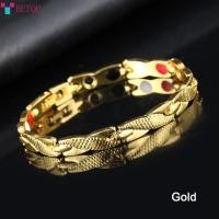 ราคา สร้อยข้อมือเจอร์เมเนียมโซ่ทองผู้ชายกำไลข้อมือแม่เหล็กพลังงานเพื่อสุขภาพทำจากสแตนเลสแบบแฟชั่นของ BETOP (21350906800)