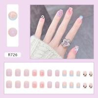 ราคา 24 ชิ้นต่อกล่อง เกาหลีใต้ เล็บปลอม มาพร้อมกาว เล็บปลอมเจลแท้ การออกแบบใหม่ น่ารัก เล็บเจล การออกแบบกันน้ำ (10464845026)