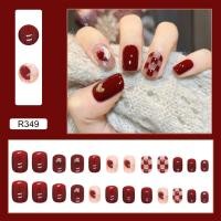 ราคา 24 ชิ้นต่อกล่อง เกาหลีใต้ เล็บปลอม มาพร้อมกาว เล็บปลอมเจลแท้ การออกแบบใหม่ น่ารัก เล็บเจล การออกแบบกันน้ำ (10464845039)
