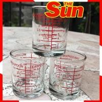 ราคา 3 ใบ แก้วเป็ก แก้วยาขีดแดง ขนาด 1 5oz 45ml (12071713926)