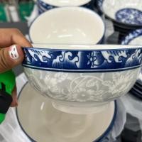 ราคา จาน ลายครามราคาถูก จานเซรามิคลายคราม มีหลายแบบให้เลือก เข้าไมโครเวฟได้ (12033835109)