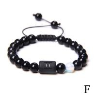 ราคา 12 Constellations Woven Bracelets 8mm Black Beads Stretchable Bangle Gifts Women For Men V1N4 (19659720051)