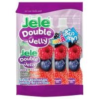 ราคา เจเล่ ดับเบิ้ล เยลลี่ ขนมเยลลี่ผสมวุ้นมะพร้าว รสมิกซ์เบอร์รี่ 125 ก x 3 (21441073189)