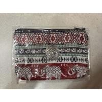 ราคา กระเป๋าใส่เงิน ใส่เหรียญผ้าทอ ติดเครื่องเงินช้าง มีซิปและซับใน (19235849653)