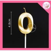 ราคา เทียนตัวเลข 0 9 สีทอง ขนาดสูง 4 8 cm เทียนวันเกิด เทียน Happy Birthday เทียนปักเค้ก พร้อมส่งจากกรุงเทพ (19250464676)
