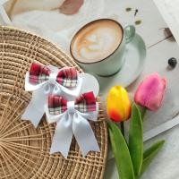 ราคา กิ๊บโบว์ติดผมนักเรียนลายสก๊อต ราคา 1คู่ (15009186871)