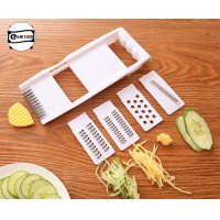 ราคา ที่ขูดผักผลไม้5in1 ที่ขูดมะละกอ ที่ขูดฝอย ที่สไลด์ผัก มีดลอน BB074 (9878821108)