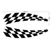 ราคา แต่งขอบ คิ้วล้อ รถ 1 ชุด มี 2 ชิ้น สติ๊กเกอร์ แต่งรถ ขอบล้อ ซุ้มล้อ (18783825955)