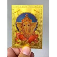 ราคา แผ่นทอง พระพิฆเนศ แผ่นยันต์ ยันต์พระพิฆเนศ แผ่นเหล็ก องค์เทพ ร่ำรวย เสริมความปัง สายมู (14545570501)