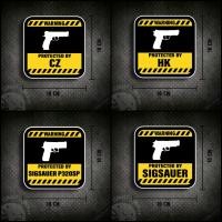 ราคา 01 สติกเกอร์รูปปืน CZ SigSauer P320SP HK สติกเกอร์ติดรถยนต์ สติกเกอร์ป้ายคำเตือน กล่องปืน ขนาด 10x10CM (14263815615)